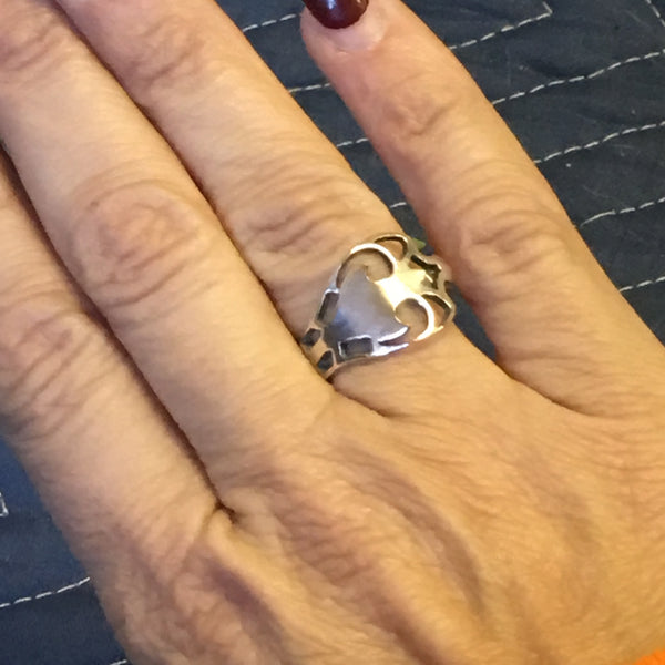 Pickle Me English! Open Silverwork Ring