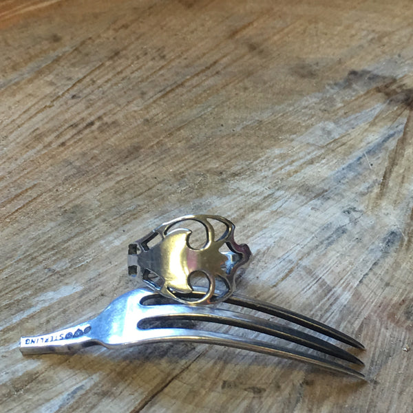 Pickle Me English! Open Silverwork Ring