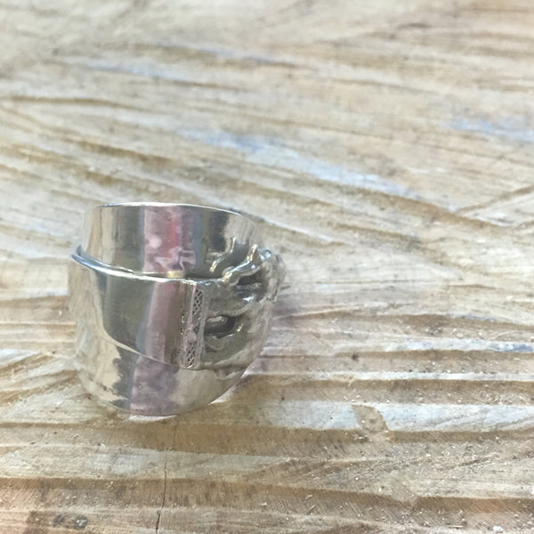 Elephant Demitasse Spoon Statement Ring