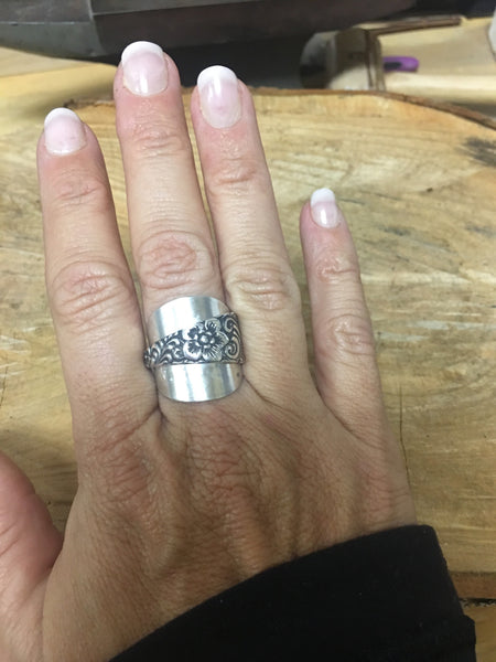 Floral Demitasse Wrap Statement Ring