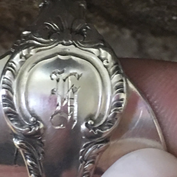 Sterling Demitasse Wrap Ring with Initial